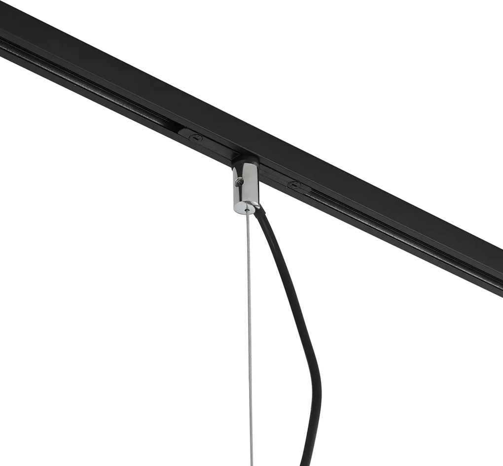 Lampada a sospensione di design cromo scuro per sistema a binario monofase - Slimline Sara
