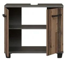 Mobile da bagno VENOM antracite/marrone