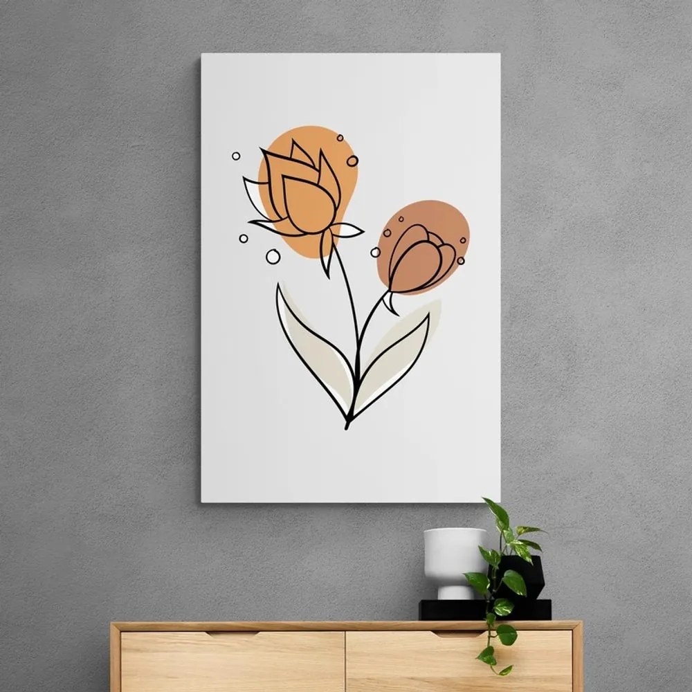 Quadro su tela – Fiore minimalista No3