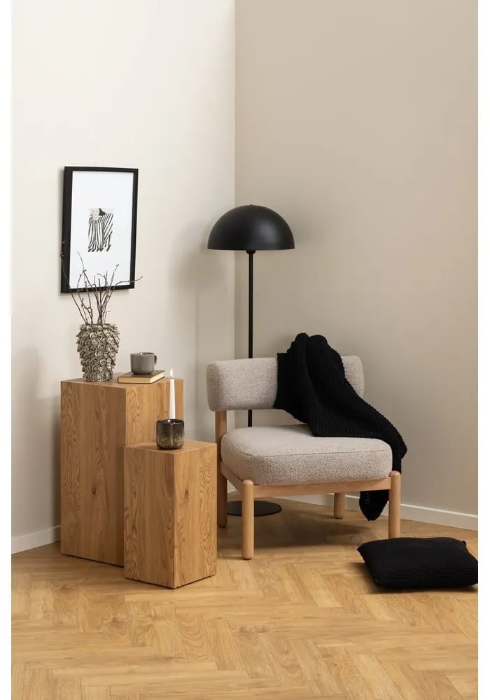 Poltrona beige in tessuto bouclé Burley - Actona