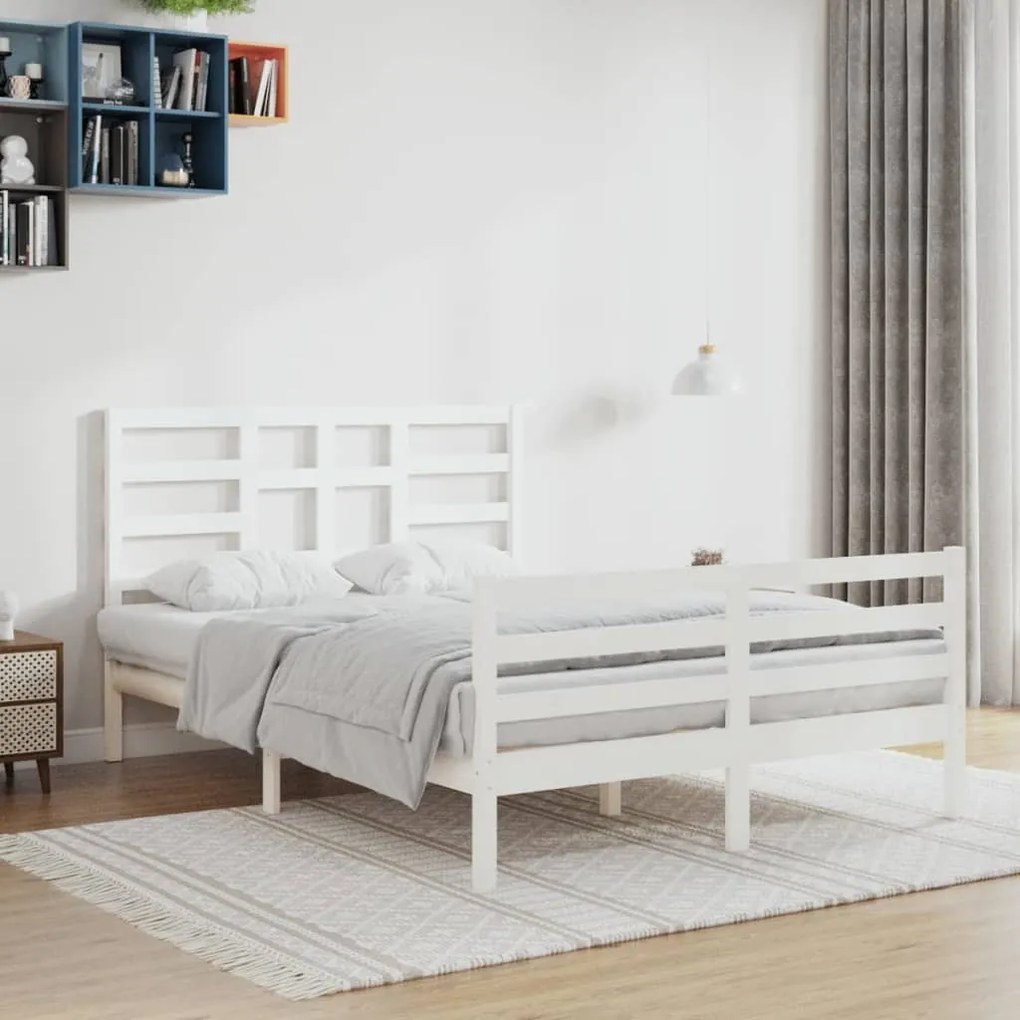 Giroletto Bianco İn Legno Massello 140x200 Cm /