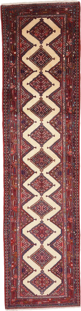 Hamedan Tappeto 310 x 90 (Iran) Annodato A Mano