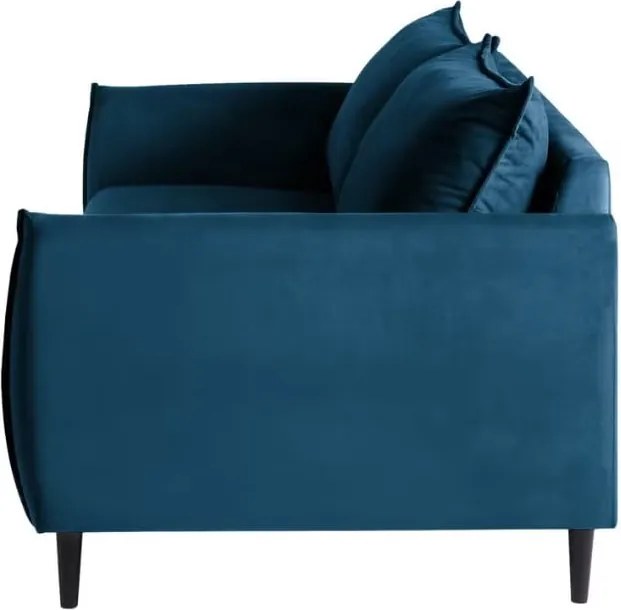 Divano blu scuro con rivestimento in velluto 203 cm Juli – Ropez