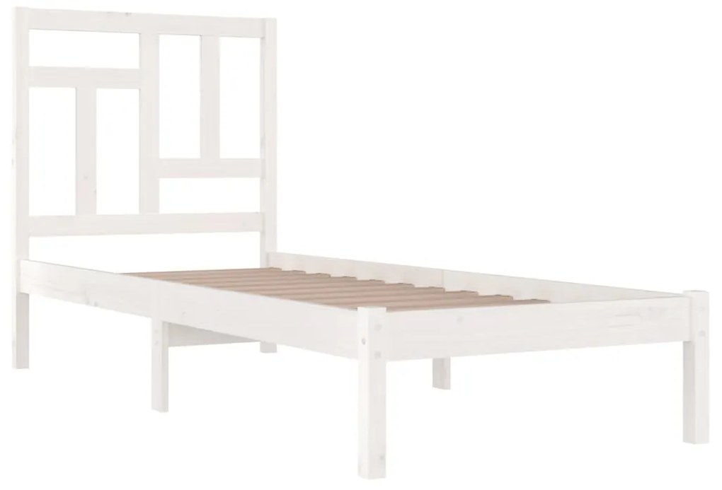 Giroletto Bianco in Legno Massello 75x190 cm Small Single