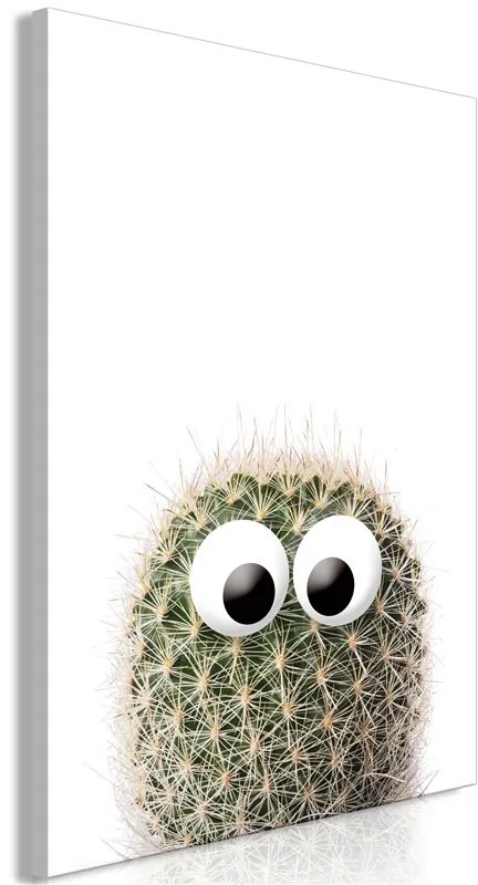 Quadro Cactus With Eyes (1 Part) Vertical  Colore Giallo, Dimensioni e Misure 60x90