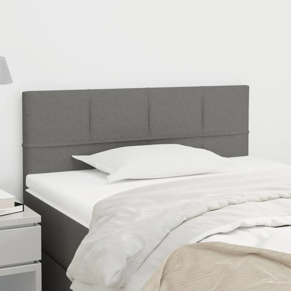 Testiera Grigio Scuro 90x5x78/88 Cm İn Tessuto /