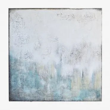 Tela Decorativa 100x100 Cm Con Texture Intonaco Raizel Grigio Chiaro - Sklum