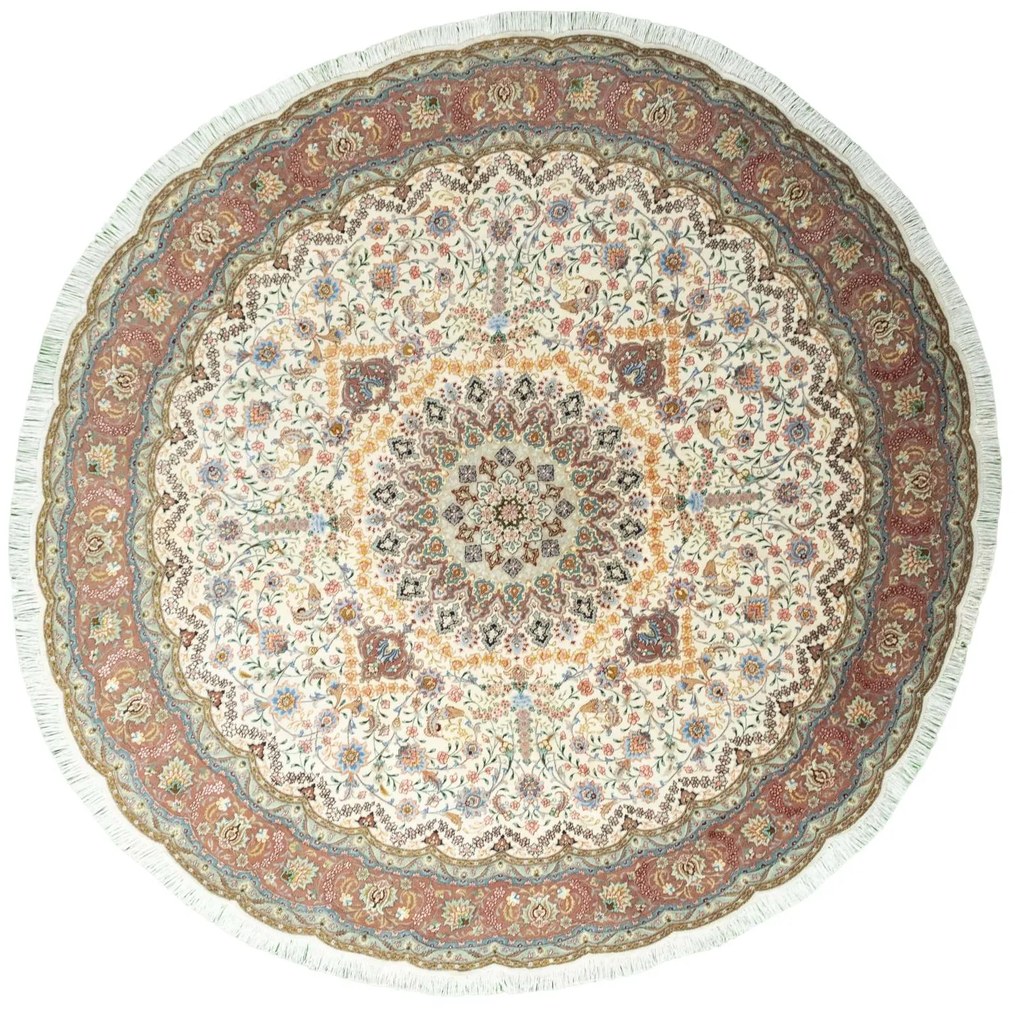 Tabriz Tappeto 250x260 Beige (Iran) Annodato A Mano