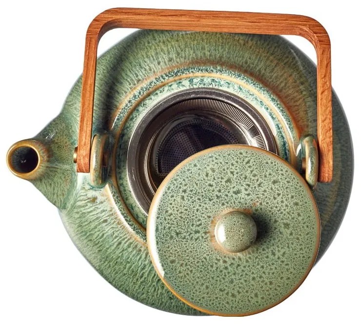 Teiera verde in ceramica con filtro 1,2 l Gastro Green – Bitz
