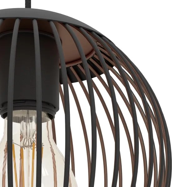 Eglo 901869 - Lampadario a cavo ALMANZORA 3xE27/60W/230V nero
