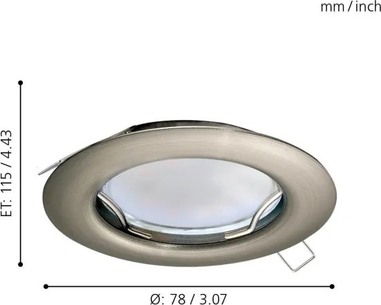 Eglo 94237 - Kit 3x faretti LED da incasso PENETO 3x GU10-LED/3W/230V