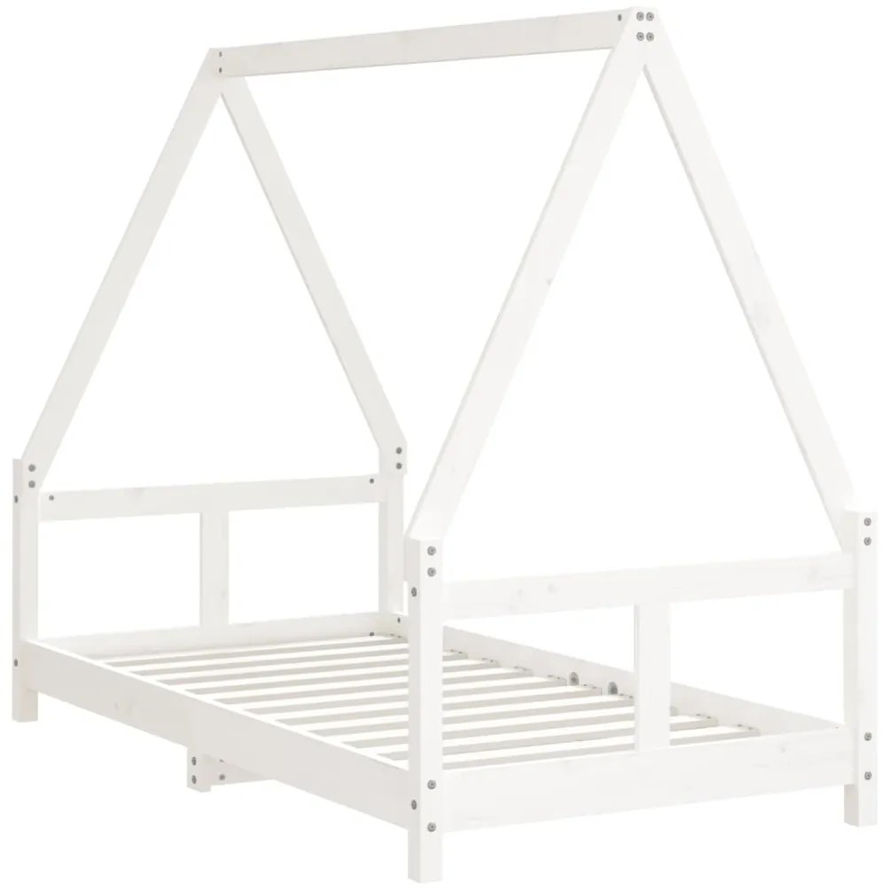 Giroletto per bambini bianco 80x160cm in legno massello di pino