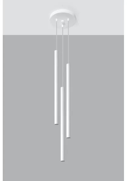 Sollux SL.0467 - Lampadario a sospensione con filo PASTELO 3xG9/8W/230V bianco