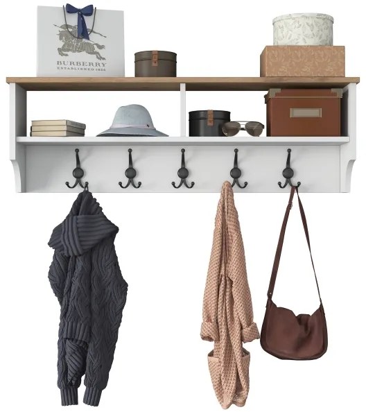 Appendiabiti a parete RANI 120x37,2 cm bianco/beige