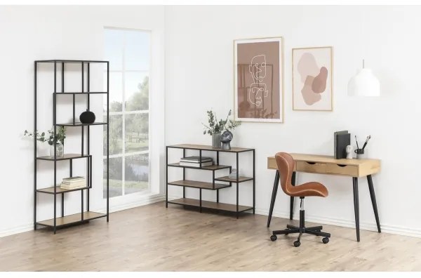 Libreria SARON quercia/nero