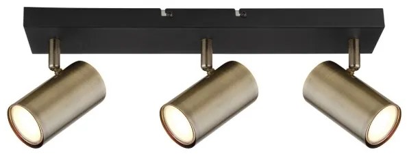 Globo 57911-3M - Faretto ROBBY 3xGU10/35W/230V nero/ottone