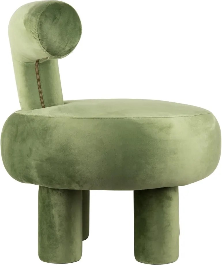 Poltrona in velluto verde chiaro Abrazo - Leitmotiv