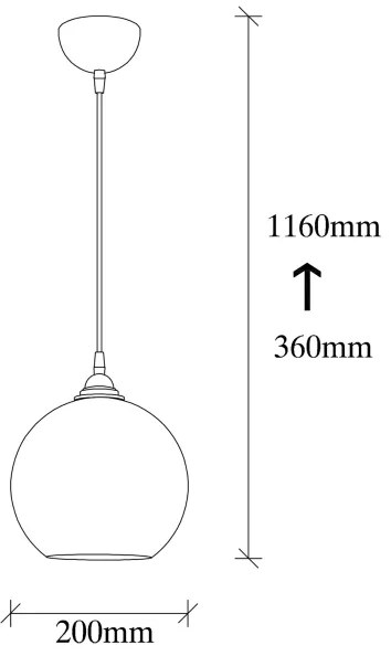 Lampadario su corda ORO 1xE27/40W/230V