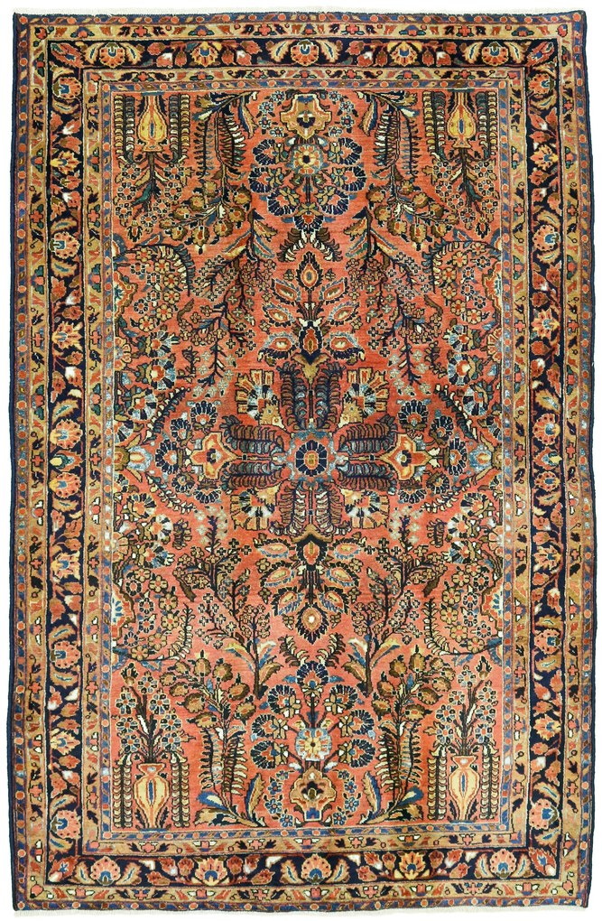 Sarouk Tappeto 130x190 (Iran) Annodato A Mano