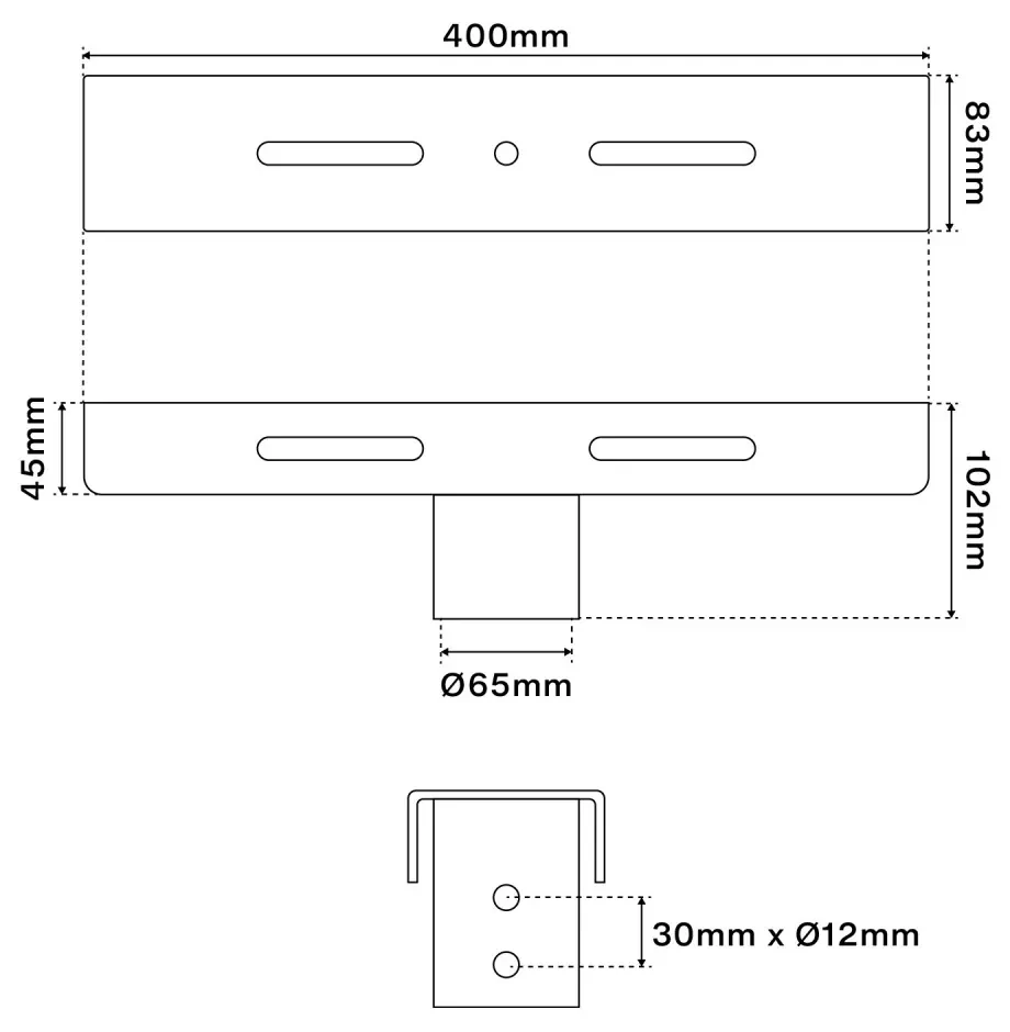 Supporto Testa-Palo per Fari LED e Fari LED SOLARE Selezionare l'accessorio  Supporto per proiettore LED