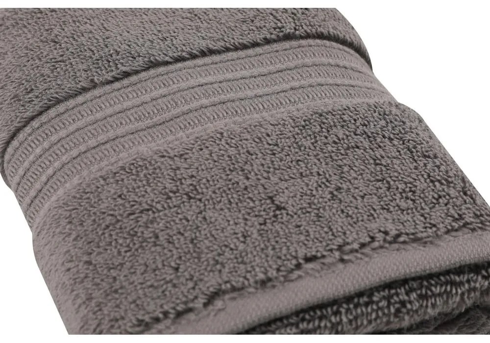 Asciugamano in cotone grigio scuro 50x30 cm Chicago - Foutastic