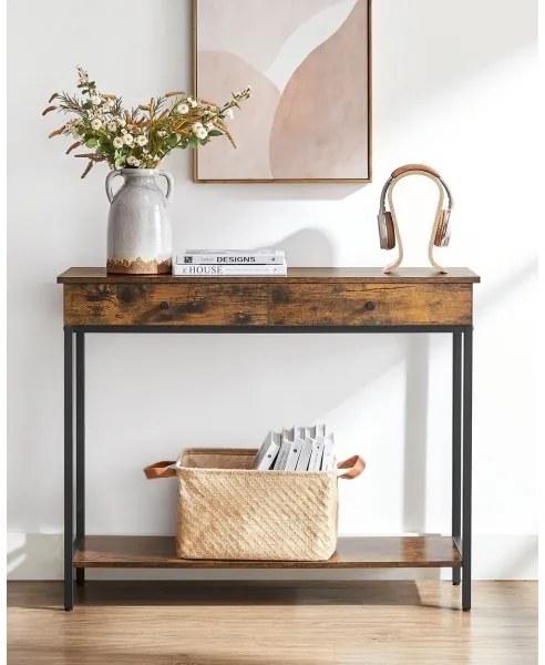 Tavolino d'appoggio LUVOR marrone/nero