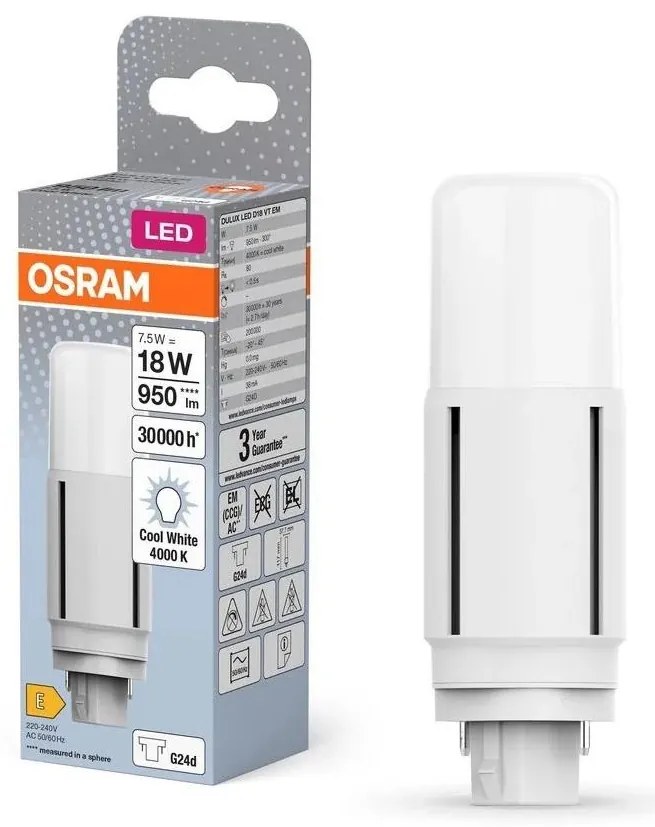 Lampadina LED G24d/7,5W/230V 4000K - Osram