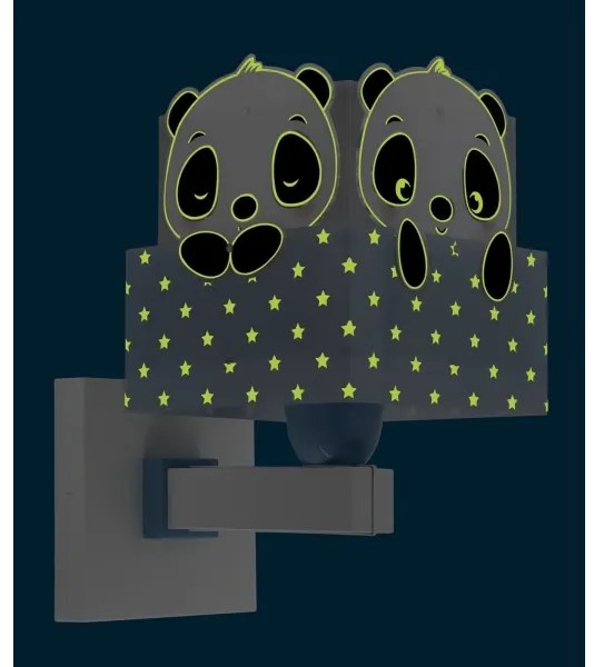 Dalber 63169T - Applique per bambini PANDA 1xE27/60W/230V blu