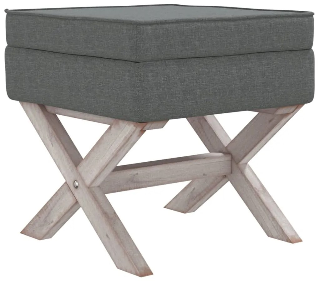 Sgabello portaoggetti grigio scuro 45x45x49 cm in tessuto