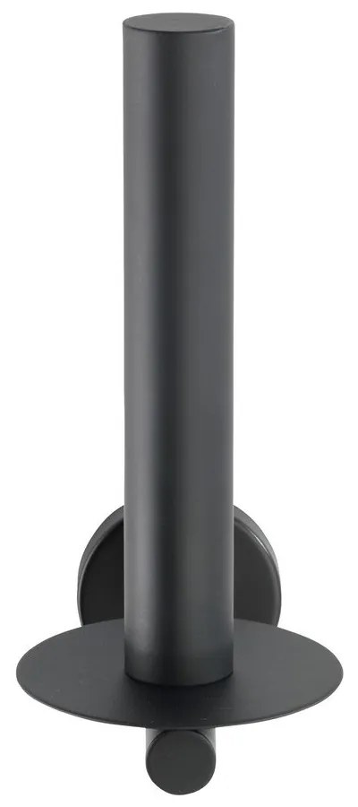 Porta carta igienica da parete in acciaio inox nero opaco Bosio - Wenko