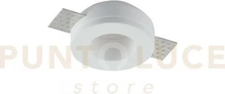 Faretto da incasso in gesso verniciabile mini bianco tondo 1 luce a...
