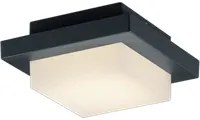 Applique Plafoniera Led Parete Soffitto Quadrata Antracite 14per14 Hondo GD Trio