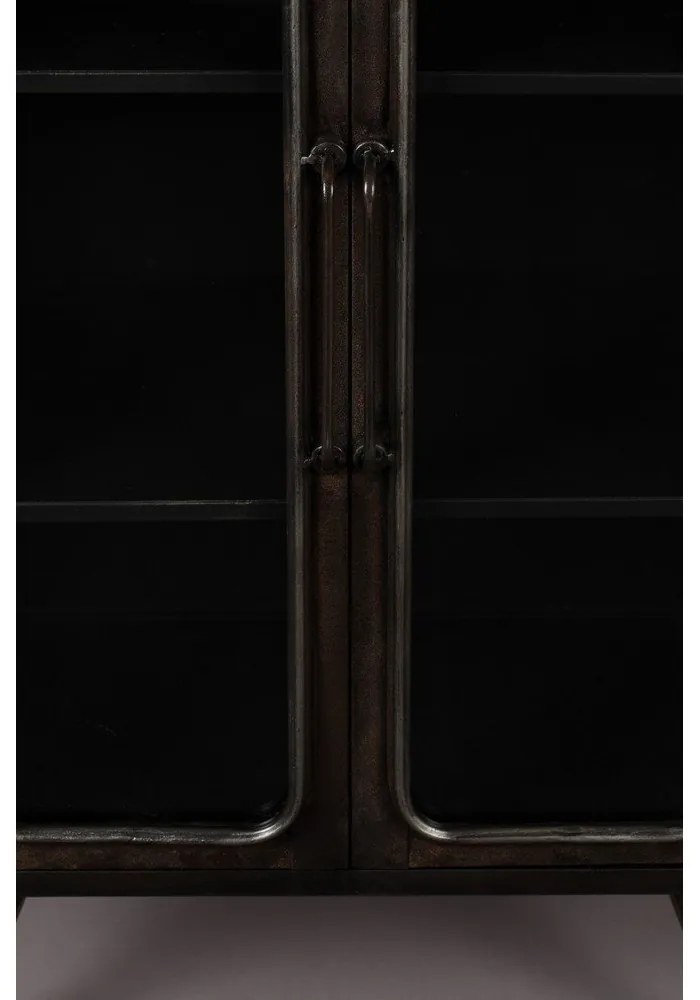 Vetrina nera in metallo 60x100x35 cm Denza – Dutchbone