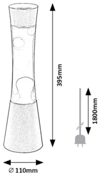 Rabalux 7030 - Lampada lava (lampada Astro) MINKA 1xGY6,35/20W/230V rosa