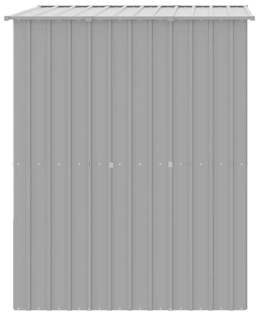 Casetta cani tetto grigio chiaro 165x153x181 cm acciaio zincato