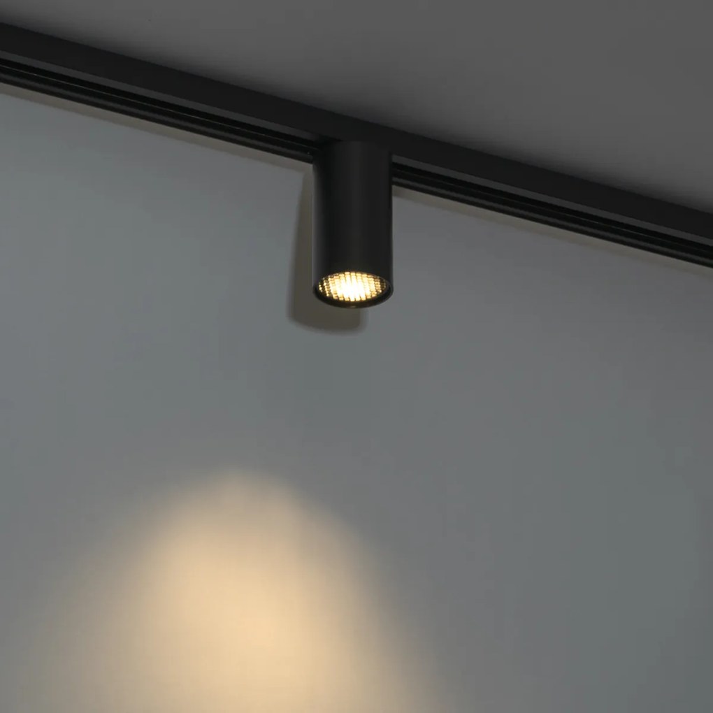 Faretto moderno nero per sistema a binario monofase GU10 50mm - Iconic Ruby Honey