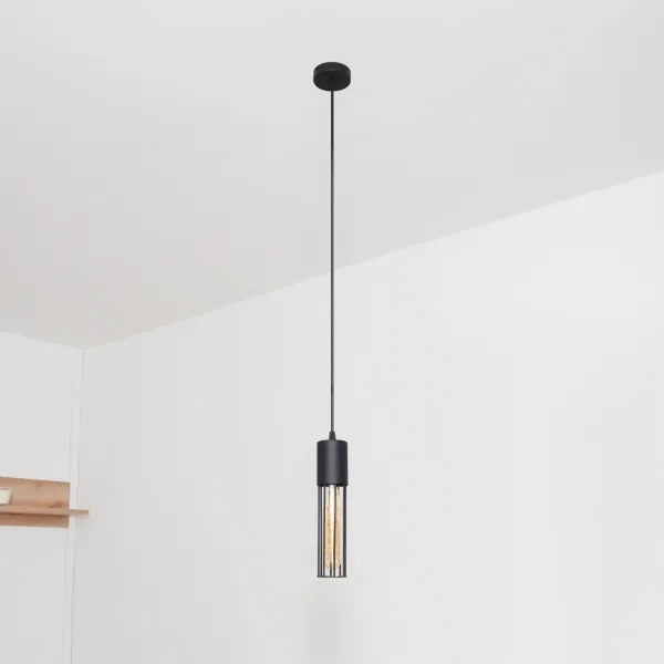 Lampadario a sospensione con filo MELODY 1xE27/15W/230V nero