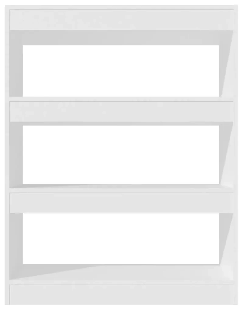 Libreria/divisorio bianco 80x30x103 cm in legno multistrato