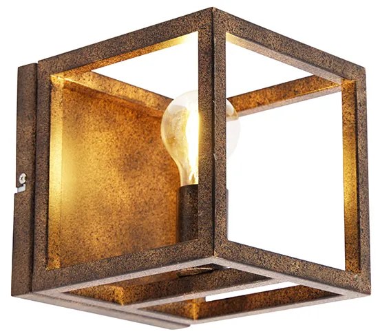 Applique da parete industriale marrone ruggine - Cage