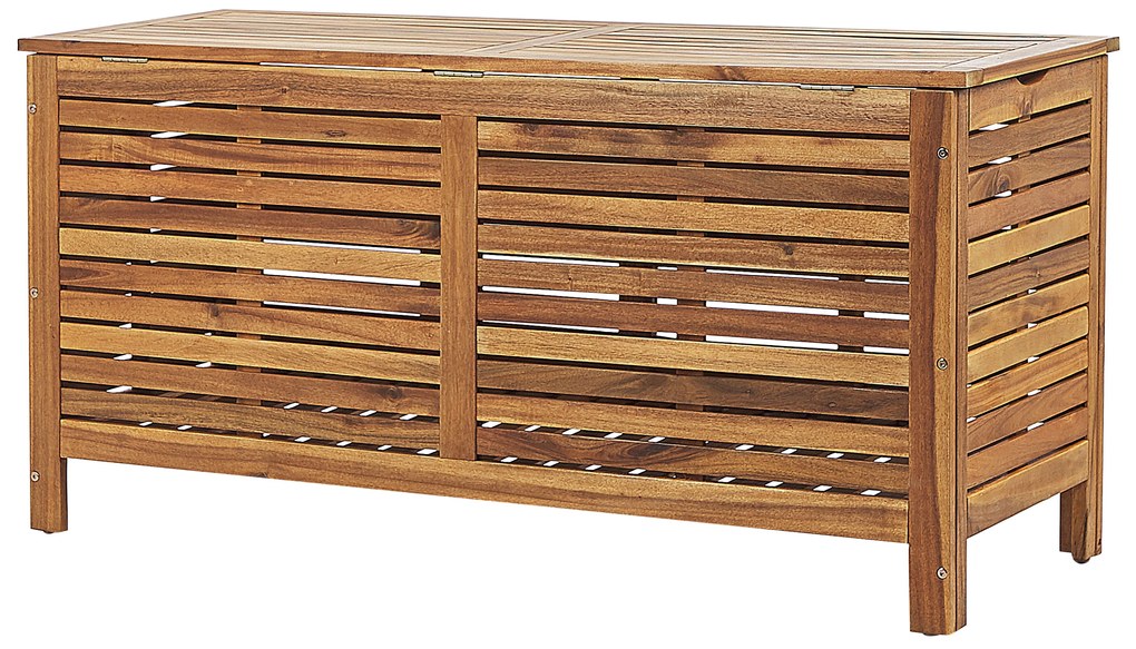 Cesta da giardino legno acacia chiaro 130 x 64 cm RIVIERA Beliani