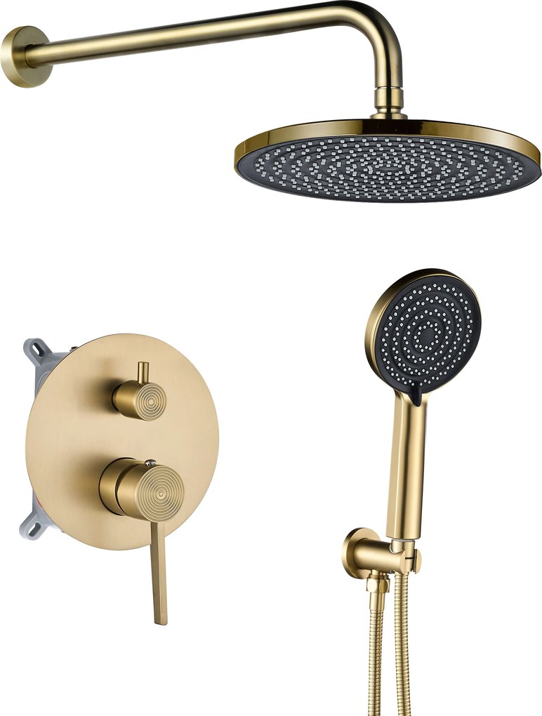 Set doccia da incasso Rea Foster Brush Gold + BOX