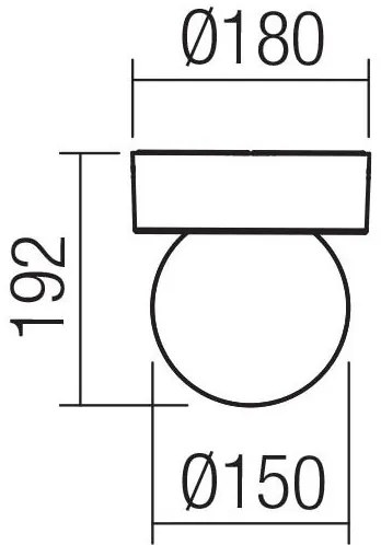 Redo 90641 - Plafoniera da esterno BULK 1xE27/28W/230V IP44 antracite