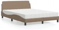 Letto con Materasso Cappuccino 140x200cm Similpelle 3208421