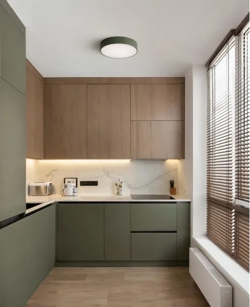 Brilagi - Plafoniera CLARE 3xE27/24W/230V Ø 40 cm kaki