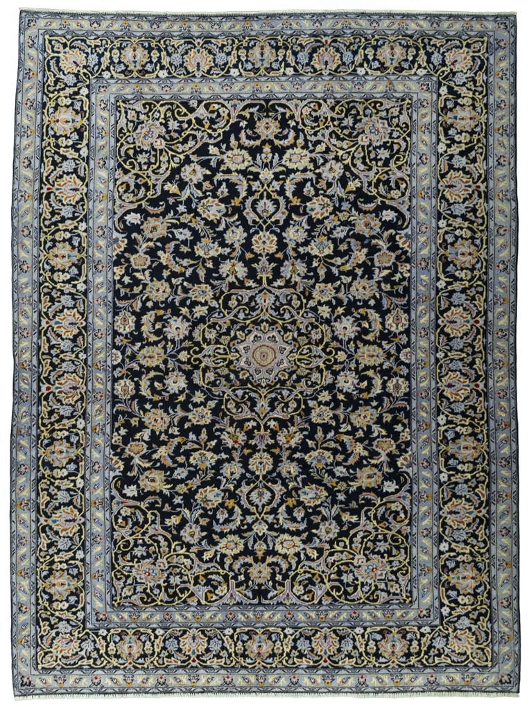 Kashan Tappeto persiano 220 x 300 Blu (Iran) Annodato A Mano