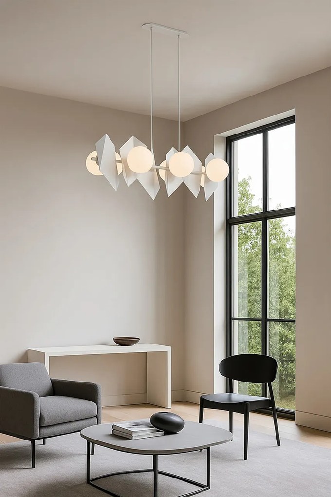 Lampadario a Sospensione DRIFTON 6 BLACK e WHITE Colore Bianco
