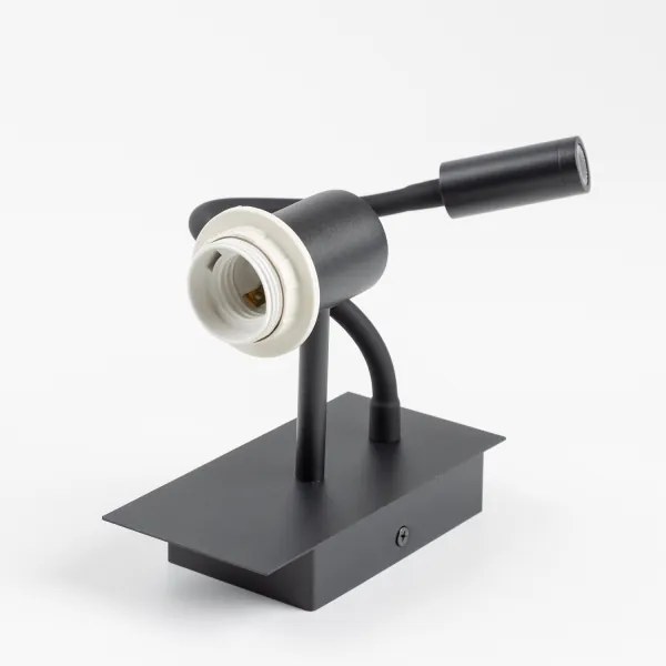 Brilagi - Applique a LED NUBILA 1xE27/25W/230V + LED/3W nero/bianco