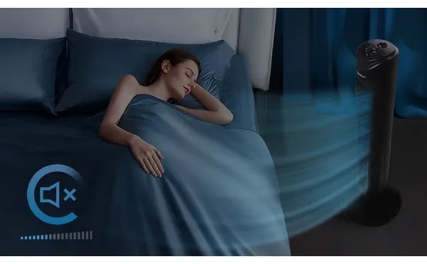 Aigostar - Ventilatore a torre 45W/230V nero