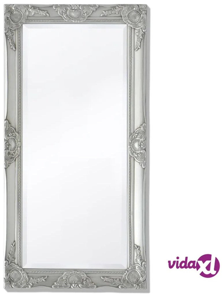 vidaXL Specchio da Parete Stile Barocco 100x50 cm Argento