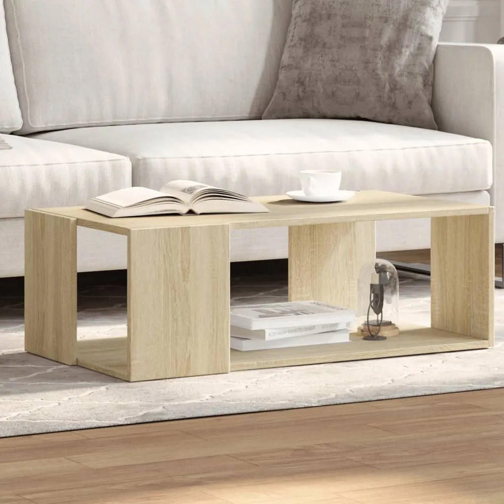 Tavolino Salotto Rovere Sonoma 89,5x48x30 Cm Legno Multistrato /